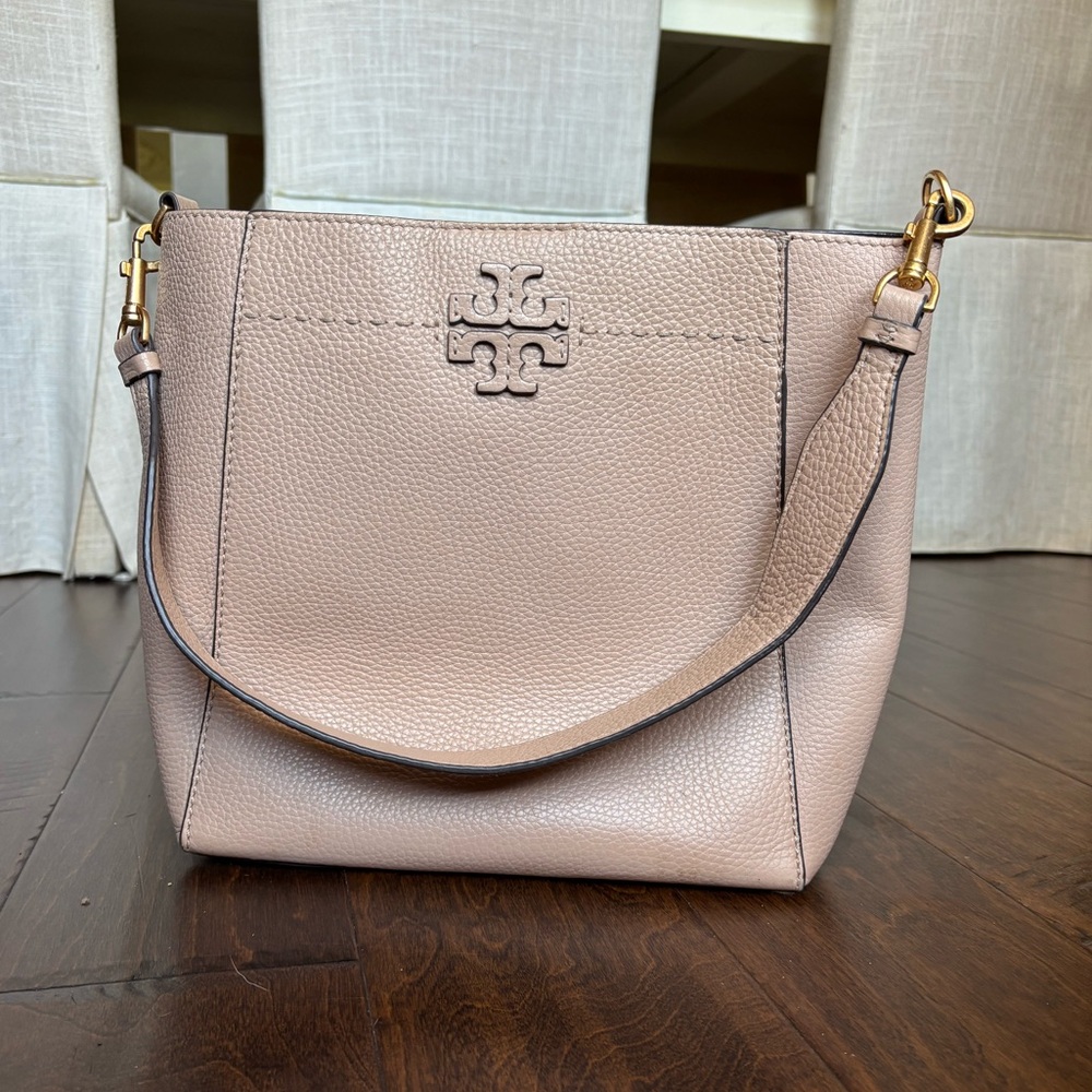 Tory Burch Shoulder Bag— Soft pebbled leather